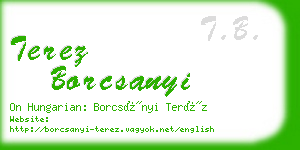 terez borcsanyi business card